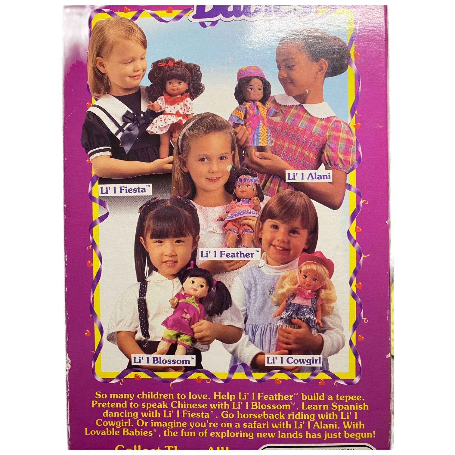 VTG 1993 Mattel Lovable Babies Li’l Alani Safari Tribal Girl Doll in Outfit NEW