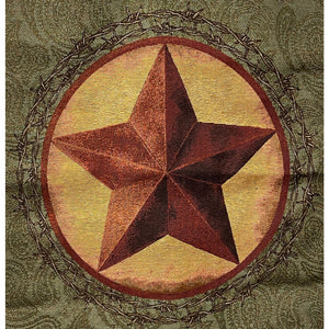 Texas Star Tapestry Wall Hanging with Wood Rod Southwestern 26x36" NWT