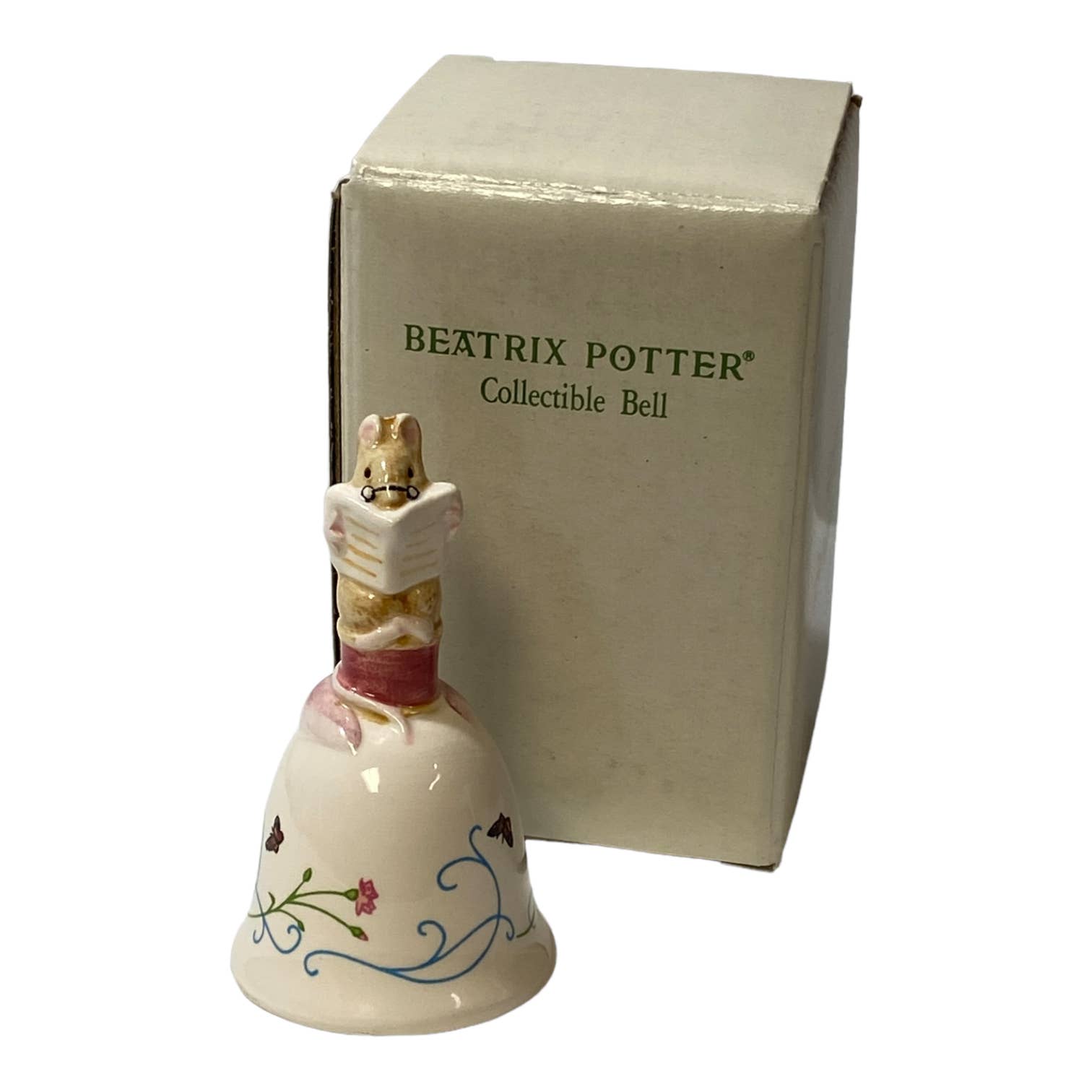 Beatrix Potter Miniature Bell Tailor Gloucester 1992 F. Warne Peter Rabbit  2.5"
