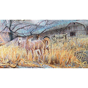 Deer Decorative Tapestry Throw Blanket Farm Country Cabin Barn Buck 50x60"  NEW