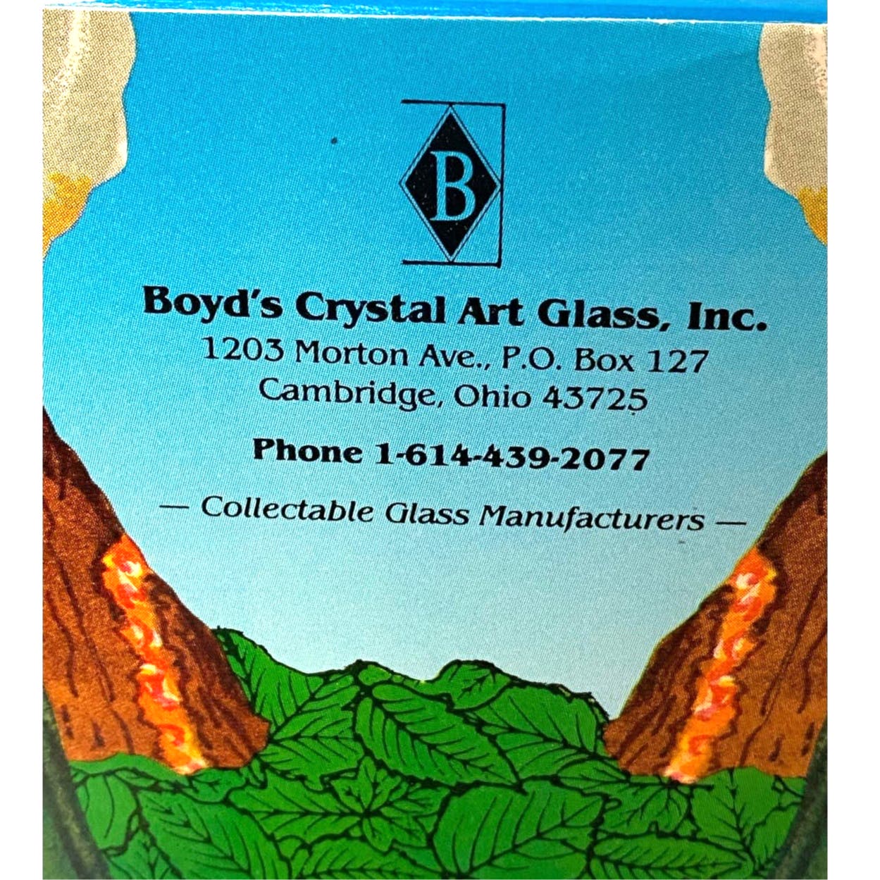Boyds Art Glass Rex the Dinosaur 1995 Royal Plum Amethyst Carnival Vintage Boxed