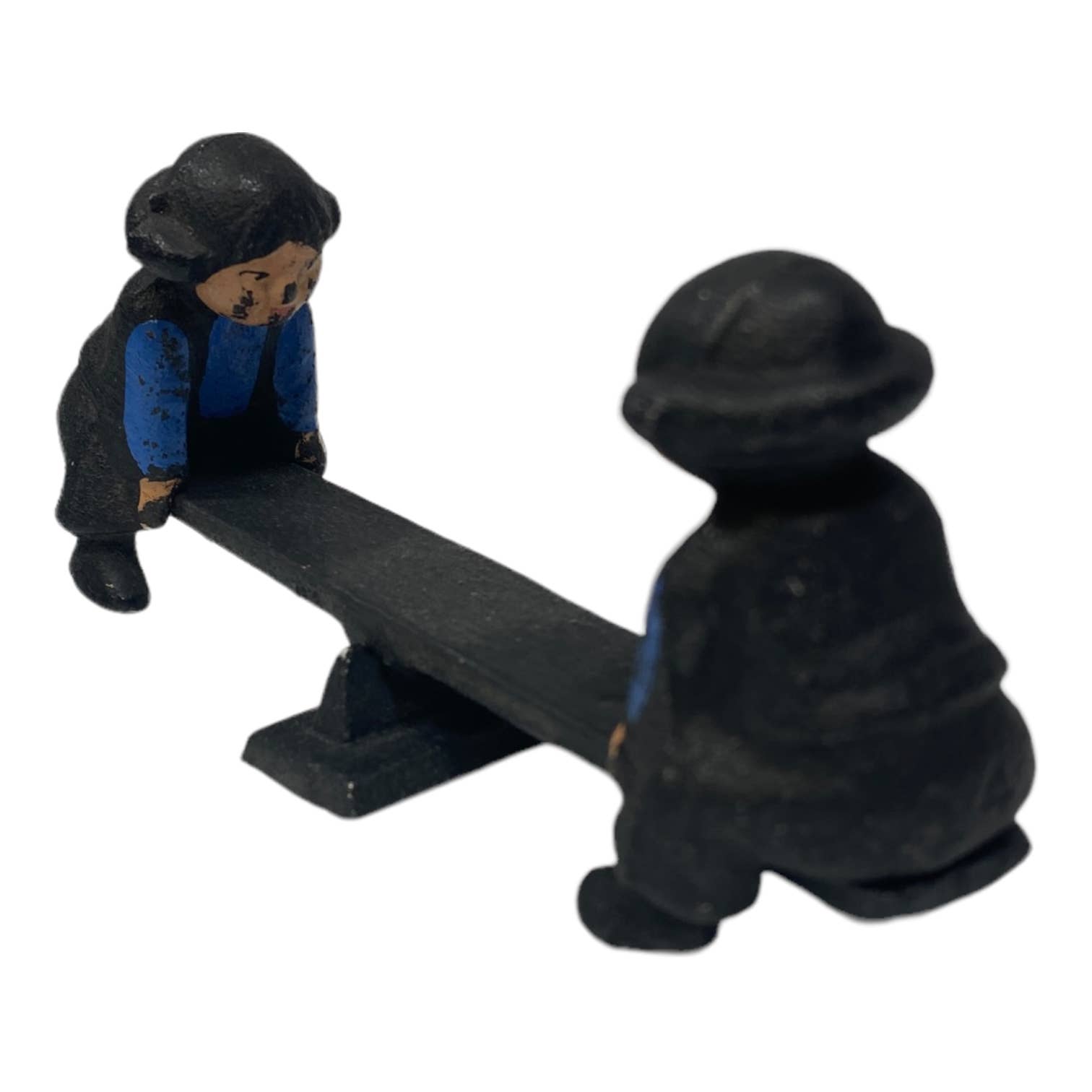 Vintage John Wright Cast Iron Amish 2 Boys on Teeter Totter 1997 Fig. A264