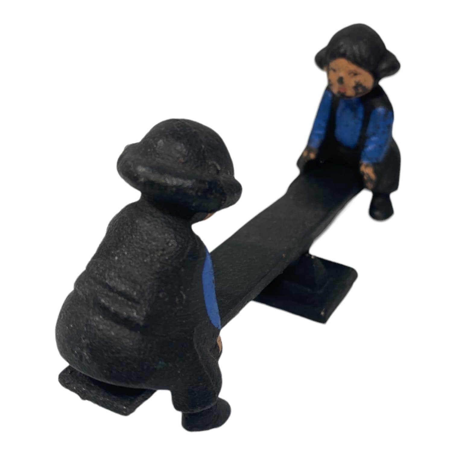 Vintage John Wright Cast Iron Amish 2 Boys on Teeter Totter 1997 Fig. A264
