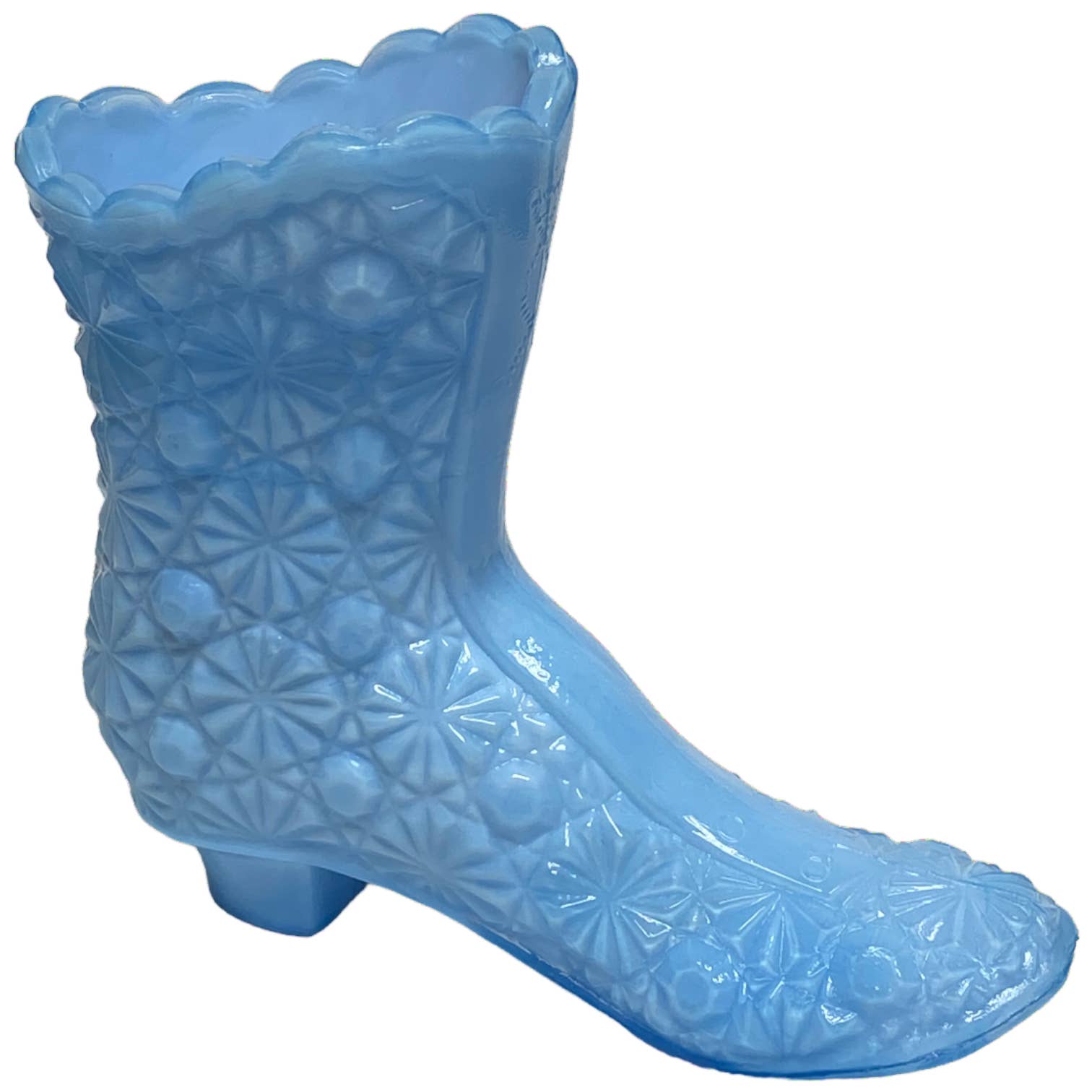 Boyd Glass Daisy Button High Top Boot Shoe 1998 Alpine Blue
